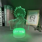 3d Светодиодная Ночная лампа Bakugo My Hero Академия для декора комнаты подарок на день рождения манга гаджет мой герой Академия Katsuki Bakugo светильник Ниме