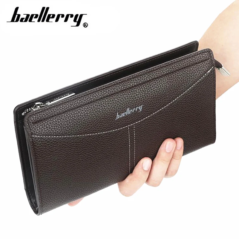 

Повседневный мужской клатч с держателем для карт, мужские бумажники на молнии с карманом для монет, Модный деловой мужской клатч-чехол для т...