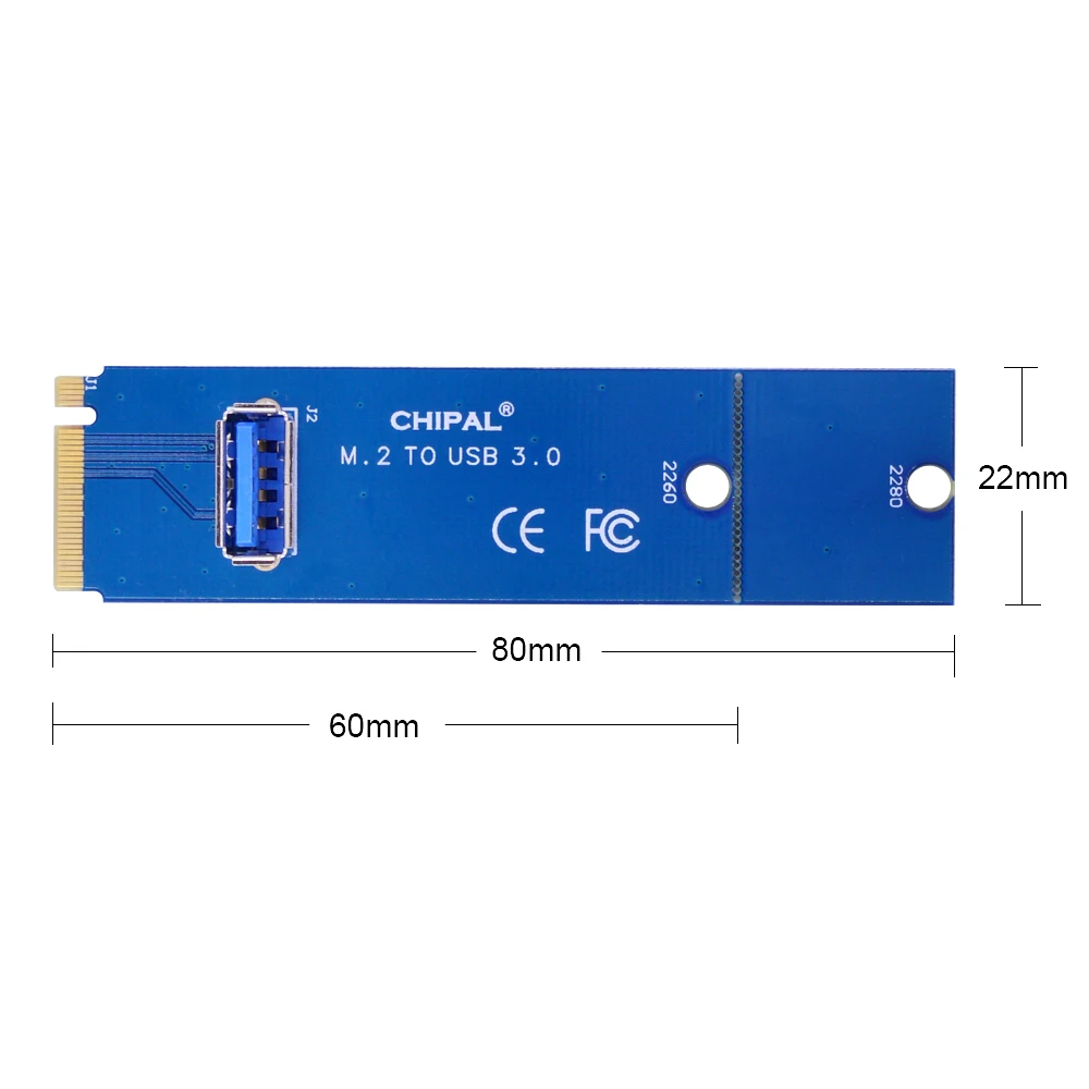Адаптер CHIPAL NGFF M.2 для USB 3 0 карта M2 M Key передачи USB3.0 PCIe PCI E расширения видеокарты
