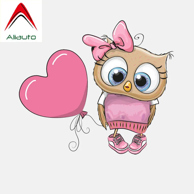 Красивая Автомобильная наклейка Aliauto сова девочка Тянущая воздушный шар