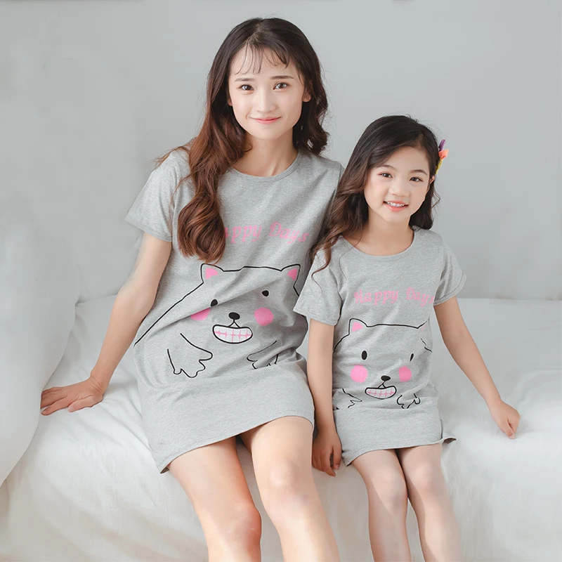 Модная детская одежда летние платья для девочек детские пижамы хлопковая ночная