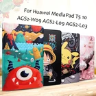 Силиконовый чехол для Huawei MediaPad T5 10 AGS2-L09AGS2-W09AGS2-L03, флип-чехол 10,1 дюйма для планшета, умная Магнитная подставка, чехол