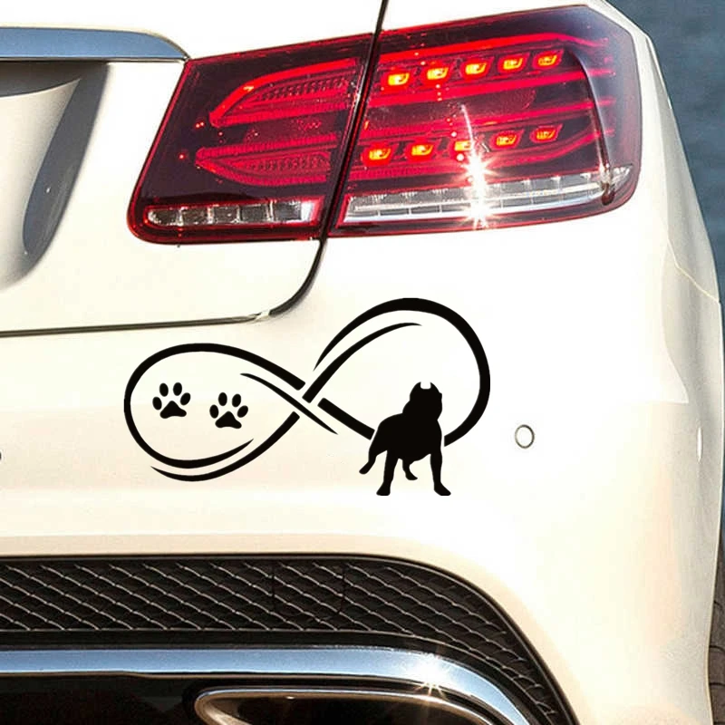 

40709# Die-Cut Vinyl Decal Pitbull Dog Infinity Love Car Sticker Waterproof Auto Decors on Car Body Bumper Rear Window