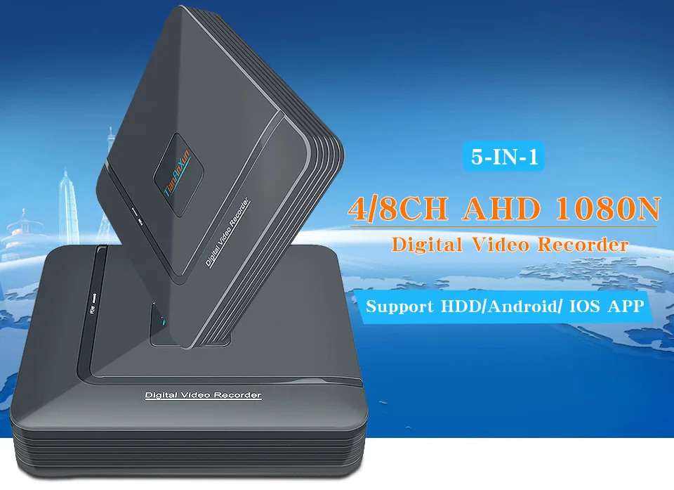 Tiananxun H.264 ahd DVR 8ch видео регистратор системы наблюдения 4Ch CCTV системы безопасности 1080N Гибридный мини dvr для аналоговой камеры Ip