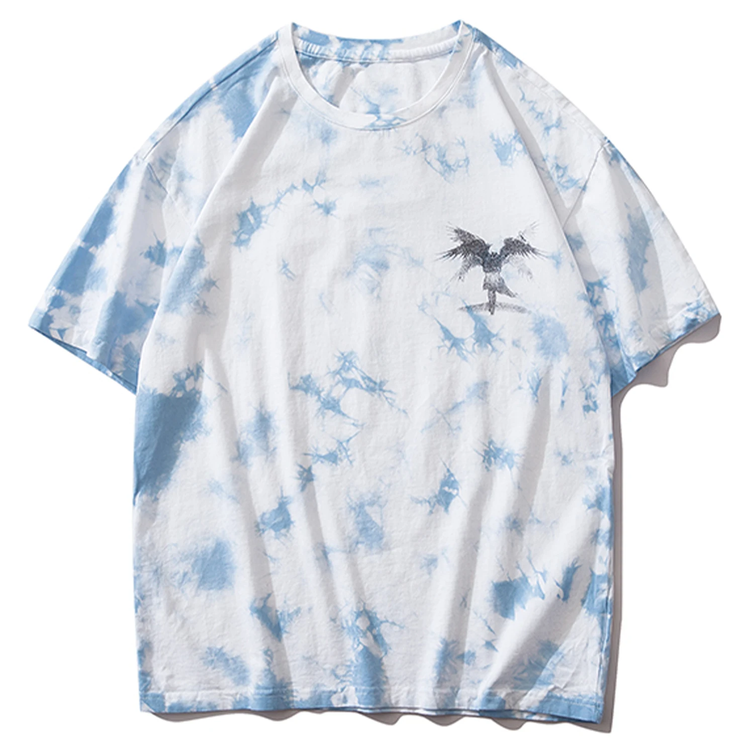 Футболка мужская с принтом ангела повседневная хлопковая рубашка коротким