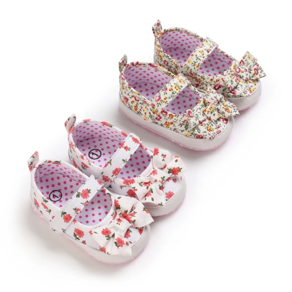 

Детская обувь с принтом бабочки, Весенняя и Осенняя детская обувь с бантом для детей 0-18 месяцев, детская повседневная обувь