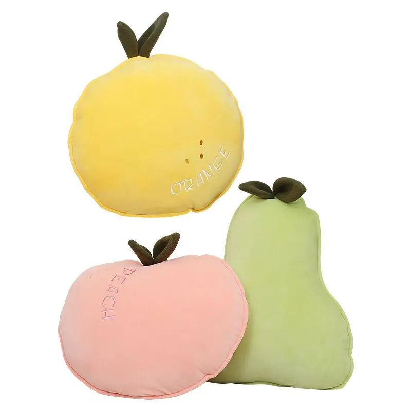

45cm Cute Fruit Green Pear Pink Peach Orange Plush Toys Lovely Dolls Kawaii Stuffed Soft for Birthday Valentine Christmas Gift