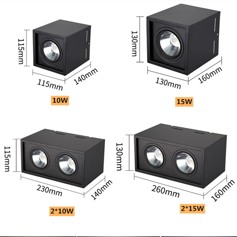 1 шт. суперъяркий светодиодный светильник с регулируемой яркостью 10 Вт 15 20 30