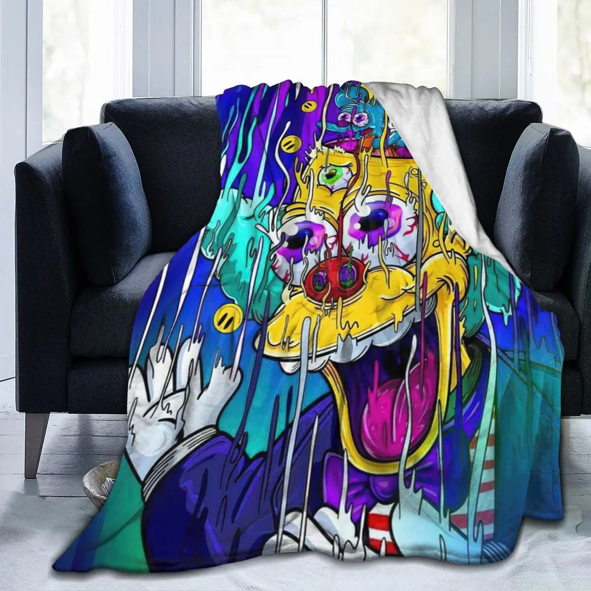 

3D Cartoon Sherpa Blanket Warm Super Soft Flannel Office Nap Bedspread Sofa Bedding Plush Quilt Plaids 300699215