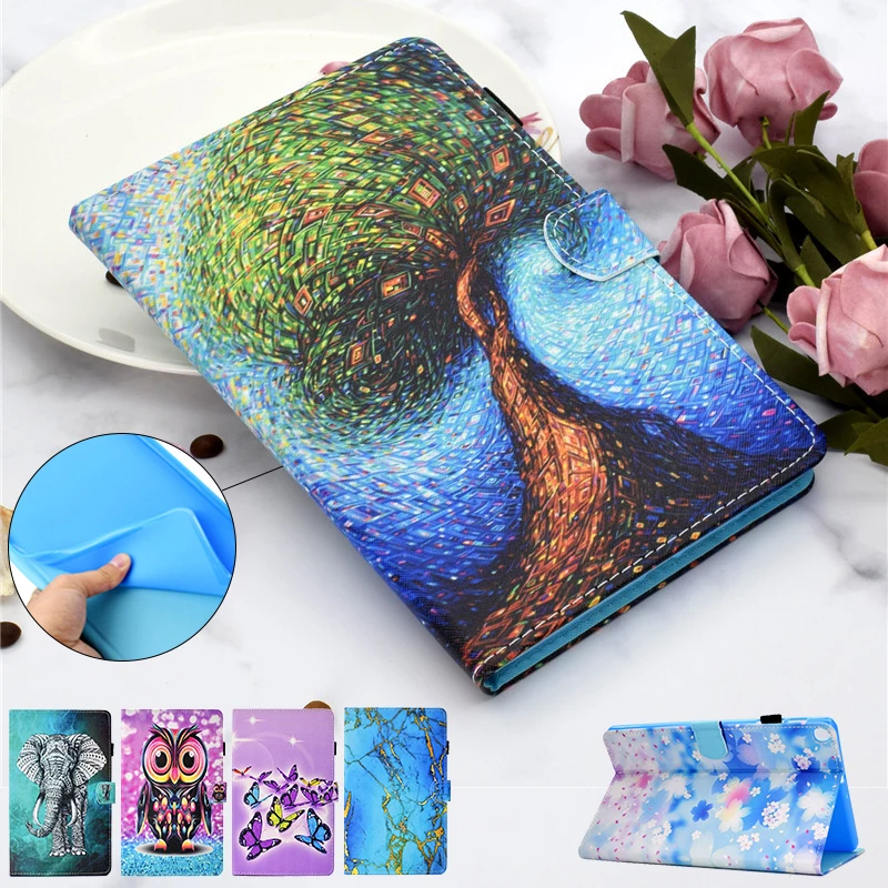 Чехол для Samsung Galaxy Tab A 8 0 2019 SM P200 P205 S силиконовый чехол с бабочкой и подставкой