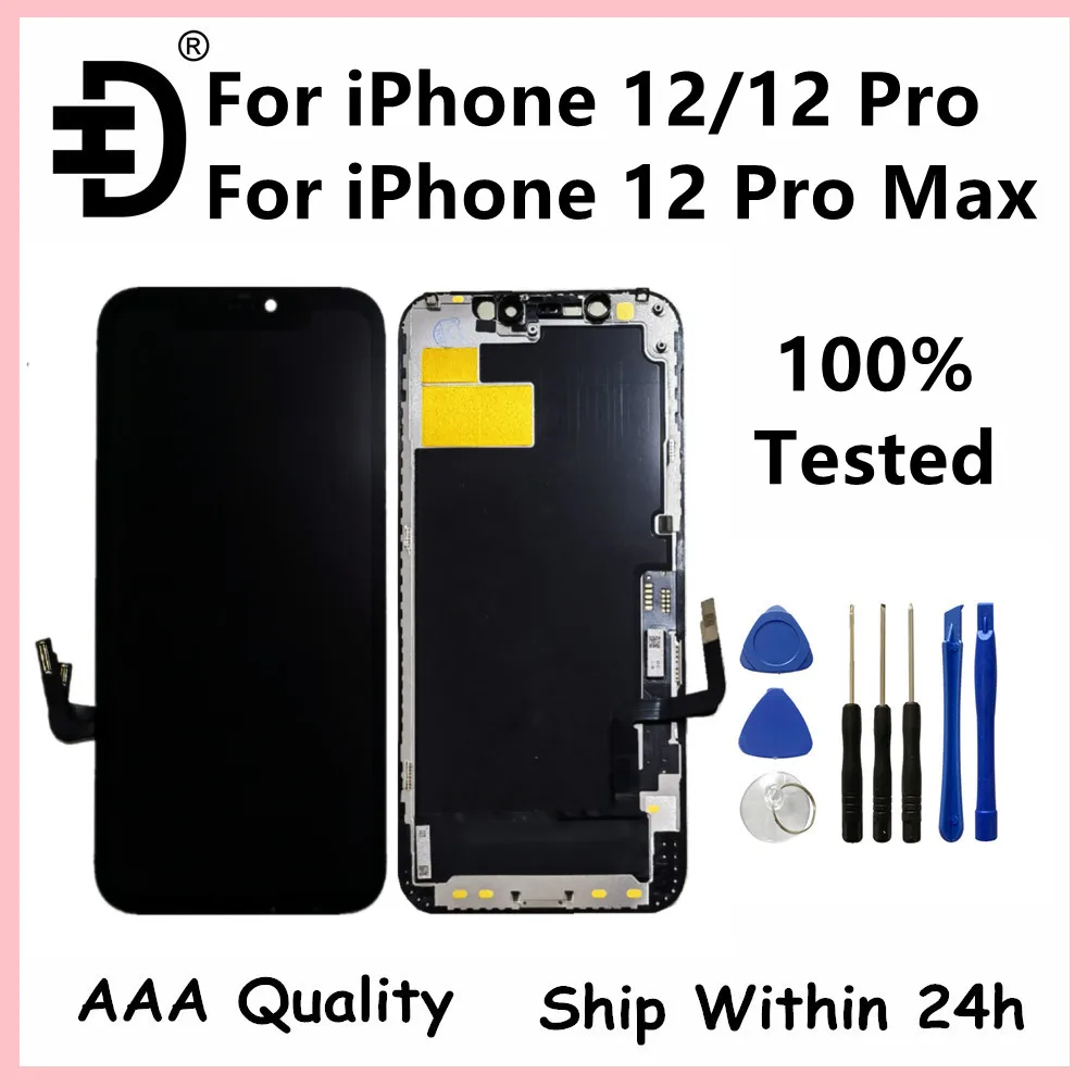 Pantalla LCD OLED para iPhone 12 PRO MAX, montaje de digitalizador con pantalla t&aacute;ctil, repuesto de pantalla-0