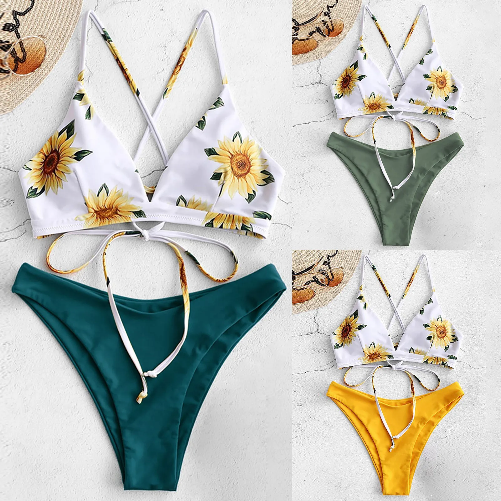 

Tie Dye High Waist Bikini Female Swimsuit Women Swimwear Two-pieces Bikini set Bather Bathing Suit Swim Lady 2021
