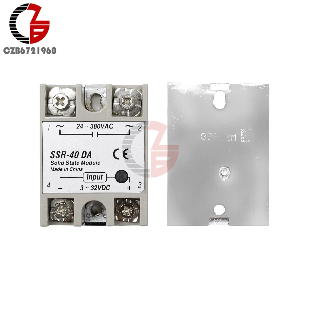 DC AC твердотельное реле SSR 40DA 40A 3 32V to 24 380V релейный переключатель|Реле| |