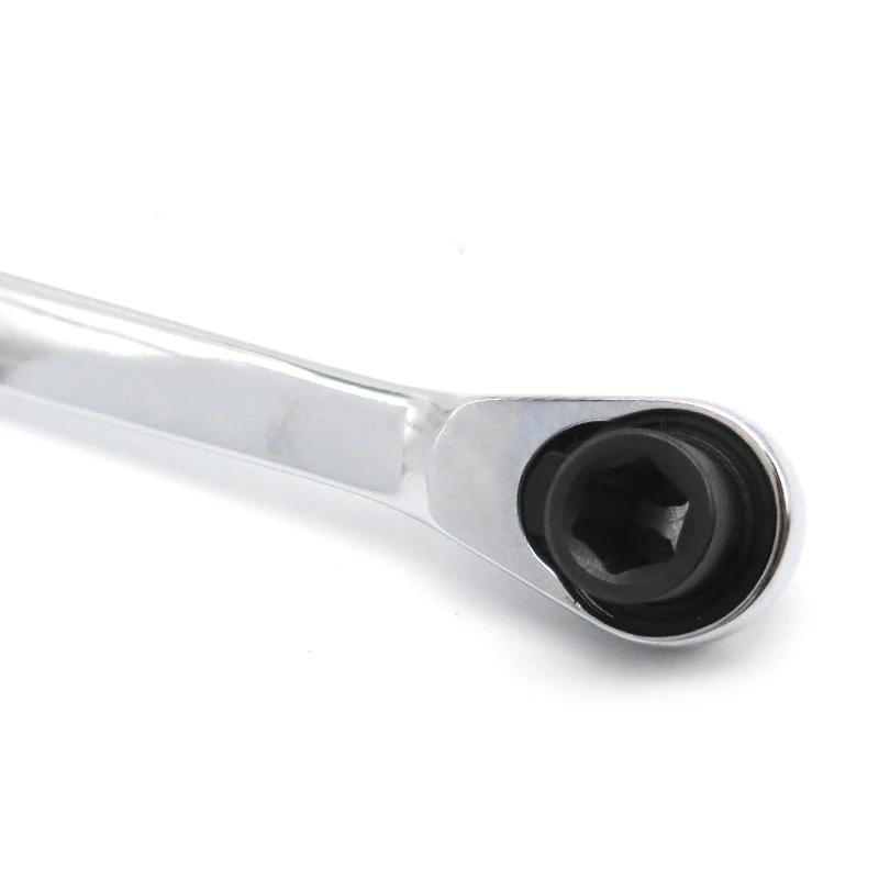 Двухсторонний мини гаечный ключ с храповым механизмом 1/4 дюйма шток гаечного