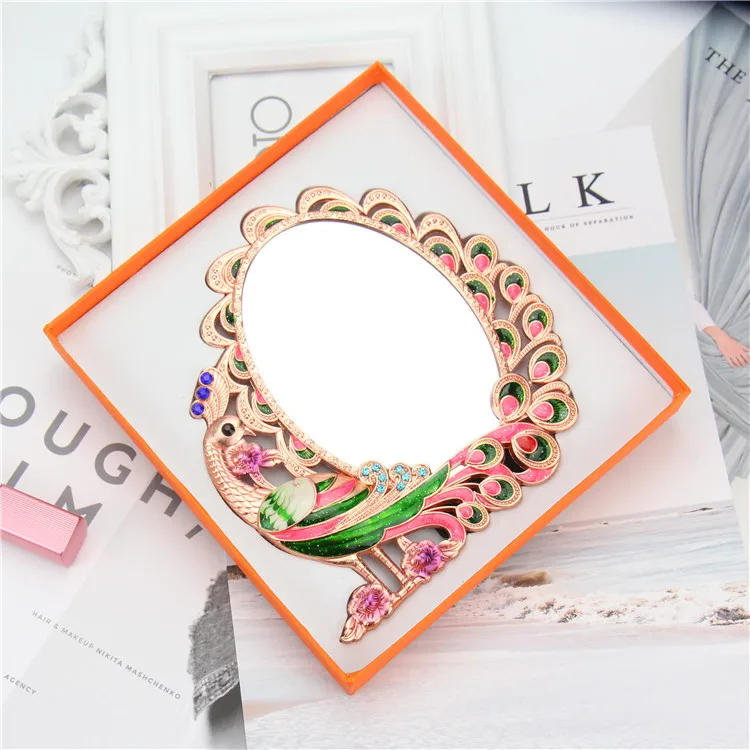 Портативное настольное зеркало для макияжа в европейском стиле русский ретро