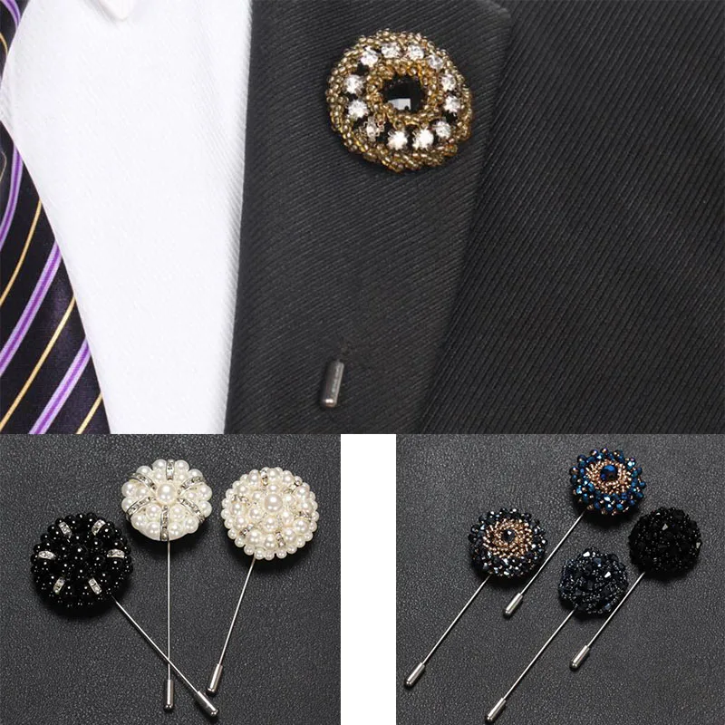 Модная Маргаритка цветок на лацкан с бусинами Цветочный для мужчин и женщин