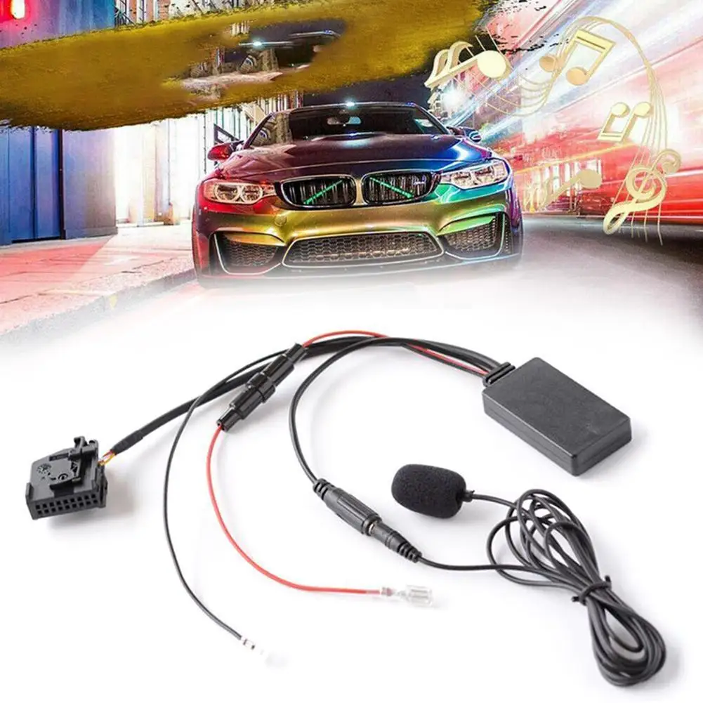

Автомобильный вход для микрофона, вспомогательный кабель для Volkswagen 18PIN Audi MFD2 RNS2 Ford Skoda AUX Bluetooth-совместимая музыка