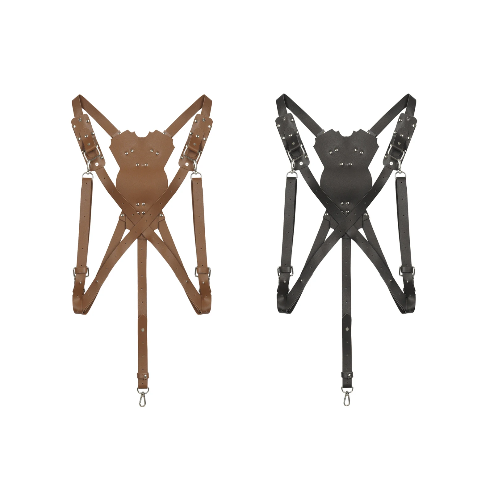 

Gothic Steampunk Harness Bondage Chest Leather Belts for Men Adjustable Suspenders Body Chest Harness Strap Rave Gay Clothing