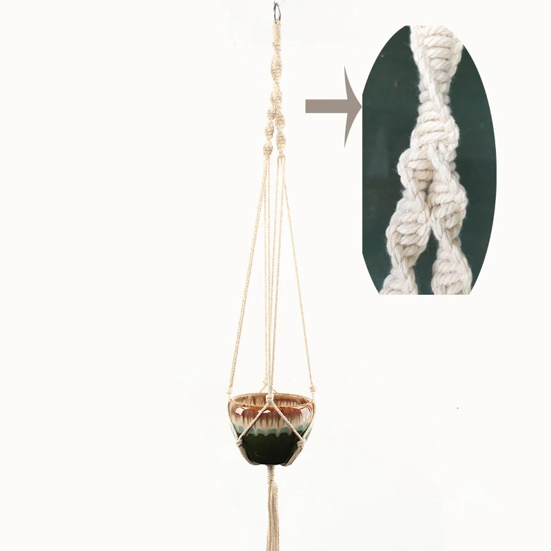Hot sales handmade macrame plant hanger flower /pot hanger for wall decoration countyard garden