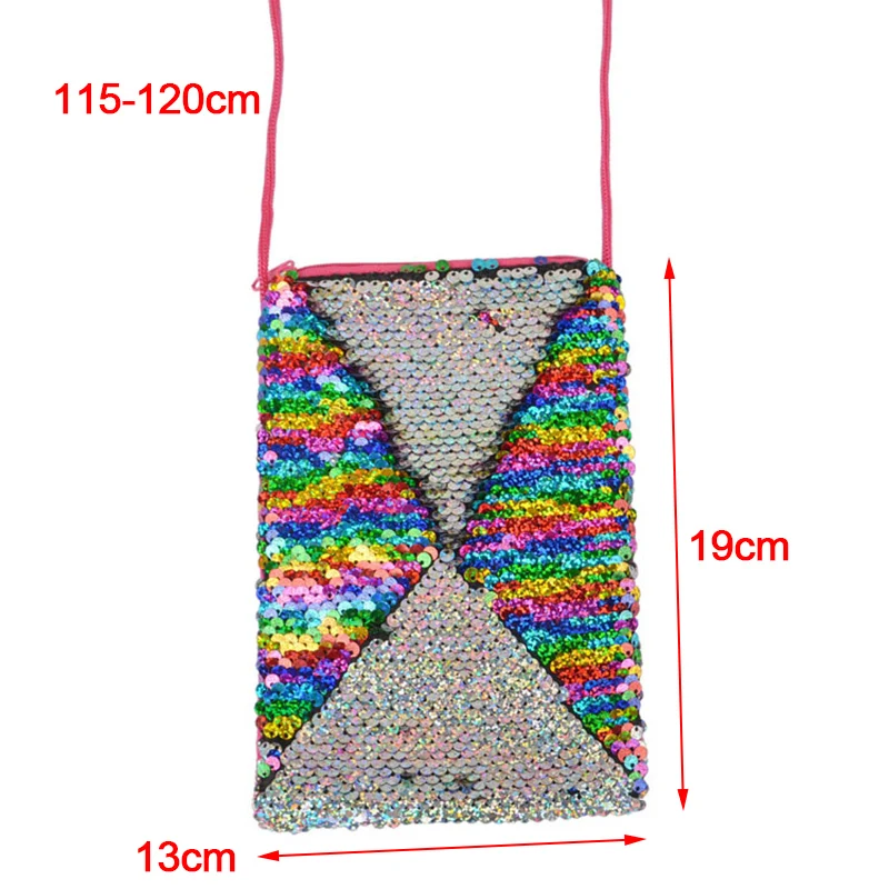 

Shoulder Bag Sequins Cross Body Bag Satchel Purse Zipper Small Coin Purses Mobile Phone Storage Bag