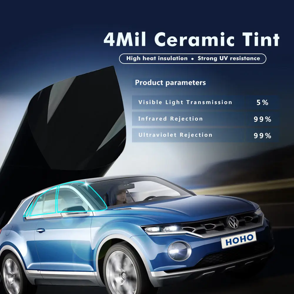 SUNICE 4Mil тонировка окон покрывающая пленка 5% VOLT teinte vitre voiture автомобильный