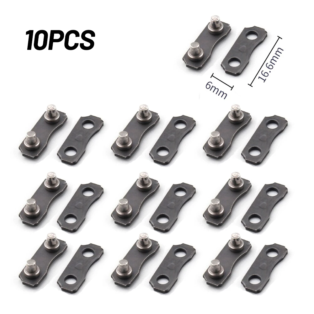 

10pcs Steel Chainsaw Chain Joints Link For 3/8-LP Straps Joining Accessories For Garden Woodworking Chainsaw Parts
