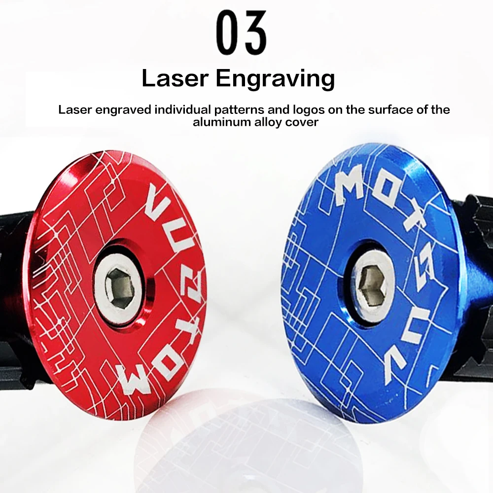 

MOTSUV Bicycle Grip End Plugs Aluminum Alloy Bike Swell Handlebar Caps Lightweight MTB Bike Accessories for MTB BMX DH FR Bike