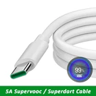 Кабель SUPERVOOC для OPPO Find X2 Pro Reno 3 Ace 2 X20 X50 R17 R9S Realme X Q QC3.0XIAOMI Mi10 Redmi K30S, 5A, быстрая зарядка