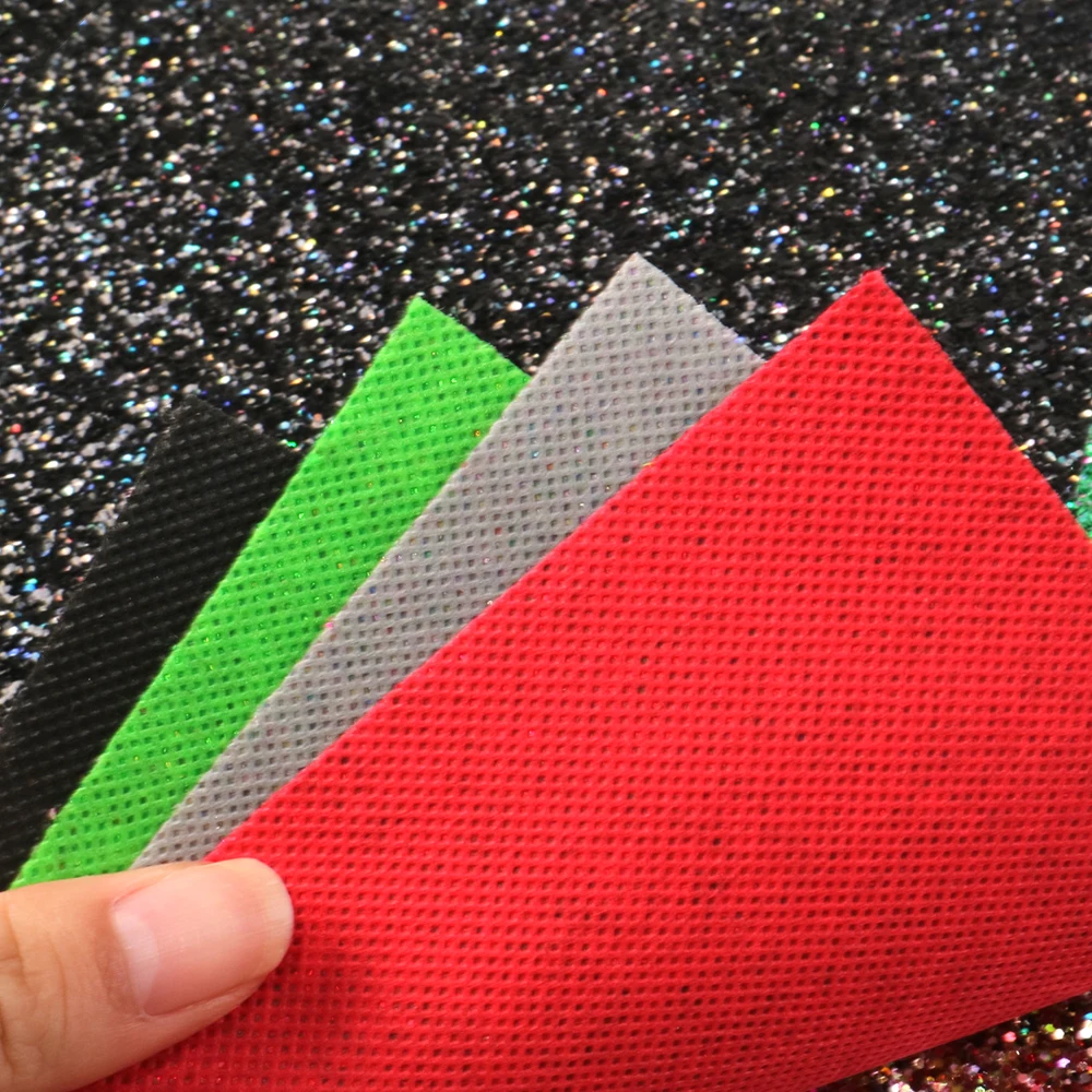 

30*140cm Solid Color Glitter Multicolor Sequins Faux Leather Fabric Sheet For DIY Earring Bows Home Textile,1Yc9956