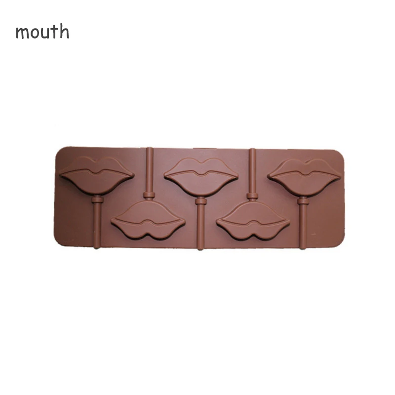 mouth 1 шт. ледяное печенье, форма для печенья, силиконовая форма для торта, пудинг, желе, конфеты, торт, Шоколадное Мыло, формы для выпечки, круглая форма для леденцов - Цвет: mouth
