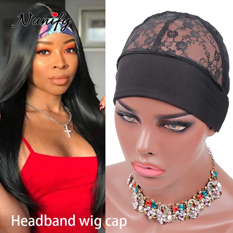 Good Quality 5Pcs/Lot Wig Making Cap Waves Headband Wig Cap Factory Wholesale Weaving Caps Black Hair Nets Wigs Making Base Net