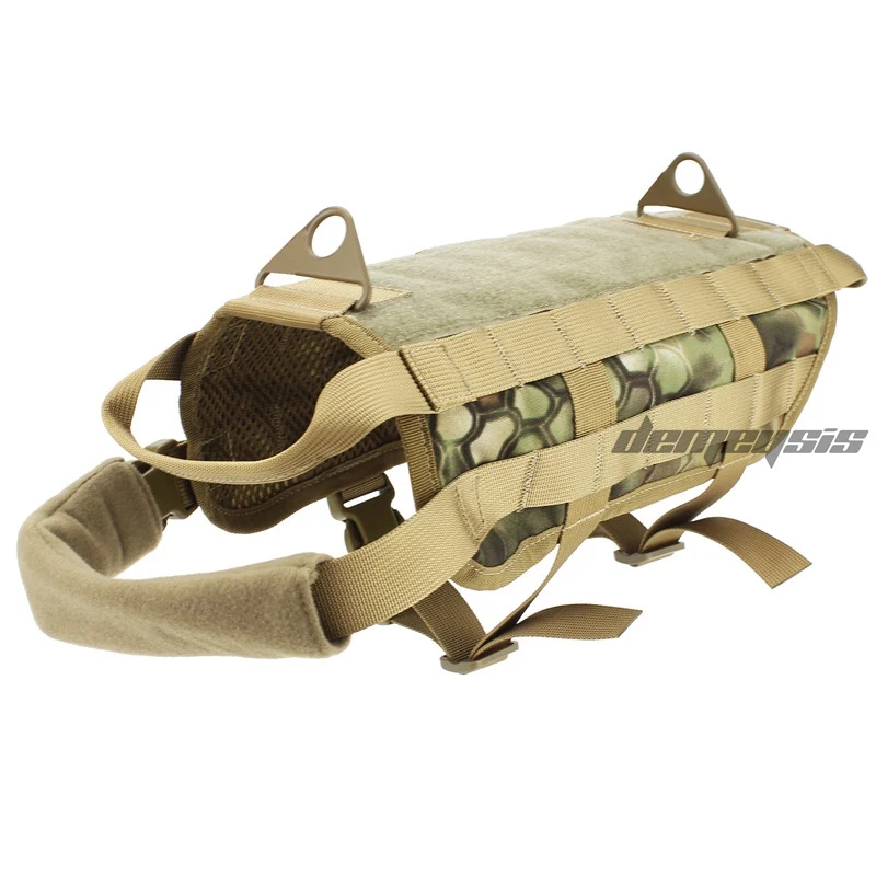 madr K9 тактический военный 1000D нейлон Molle система дрессировка собаки жгут охотничья собачья жилетка, одежда S-XL - Цвет: madr