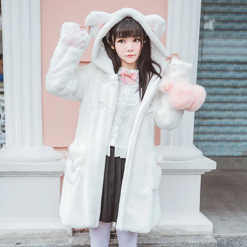 Теплое плотное бархатное пальто с капюшоном и мультяшным рисунком симпатичное