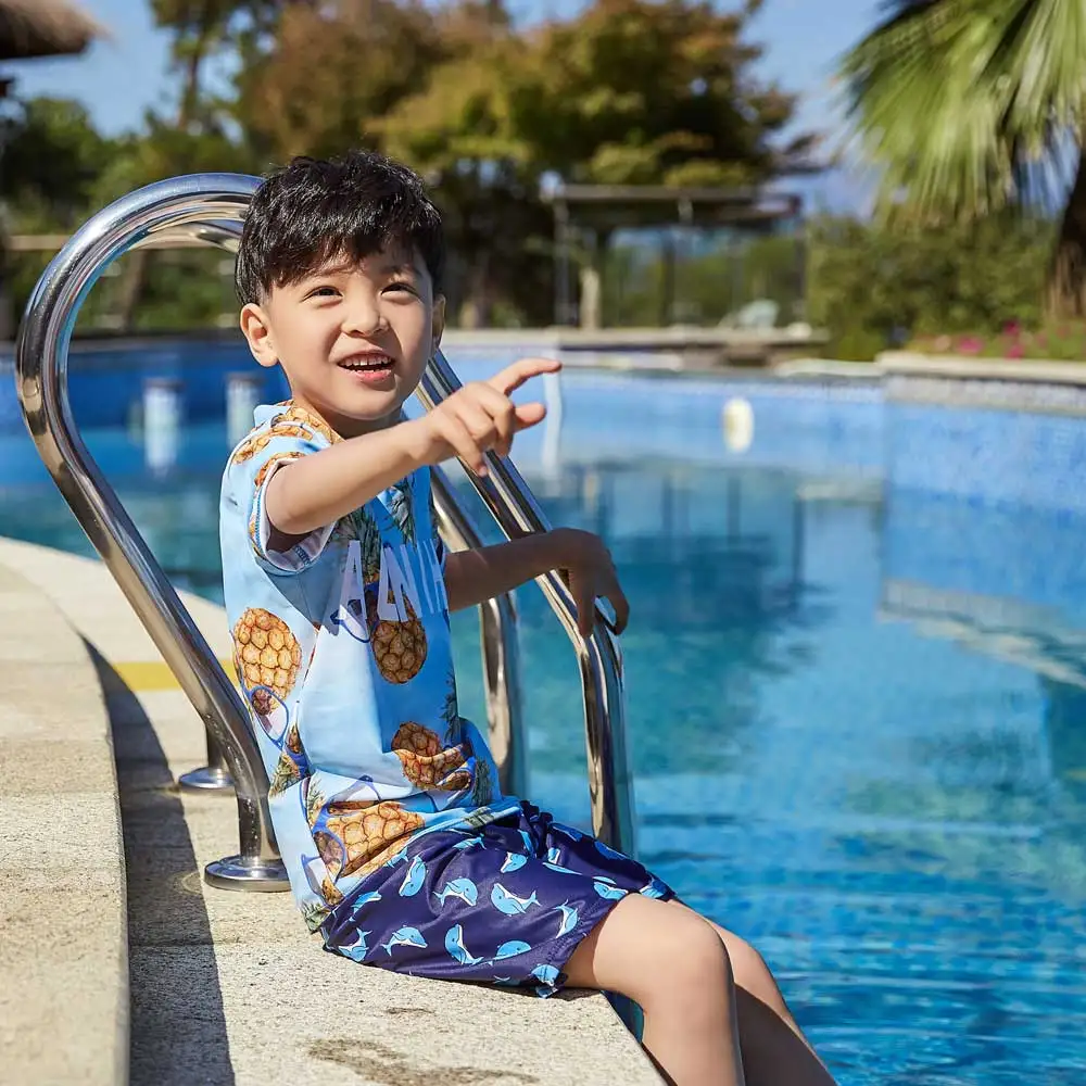 Купальный костюм с УФ защитой от солнца комплект из двух предметов топ и нижняя