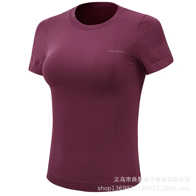 

2019 new quick-drying T-shirt women's outdoor running fitness short sleeves thin breathable half sleeves