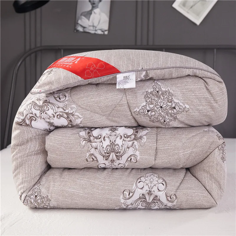 

100% Silk Filled Duvets Thick Warm Winter Quilt/comforters High Quality Quilts 100 % Cotton Cover King Queen Twin Full Size