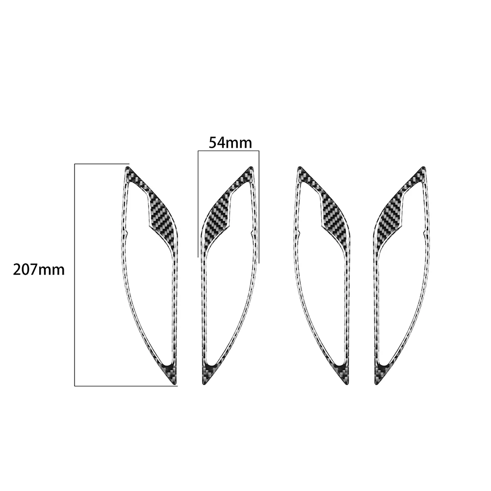 

4Pcs Car Handle Frame Stickers Decals Auto Interior Decor for BMW X1 E84 11-15 Automotive Interior Stickers