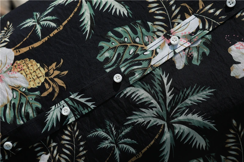 

5XL 6XL 7XL 8XL Men Summer Hawaiian Floral Shirts 2021 Summer New Arrivals Men's Square Collar Casual Shirts Brand Clothes
