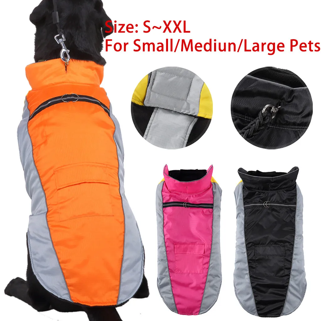 Модная Водонепроницаемая собачья куртка для питомца зимнее теплое пальто