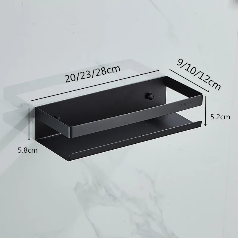 bathroom shelf stainless steel shower rack corner shelf square bath shower shelf nail free blacknickel storage organizer rack free global shipping