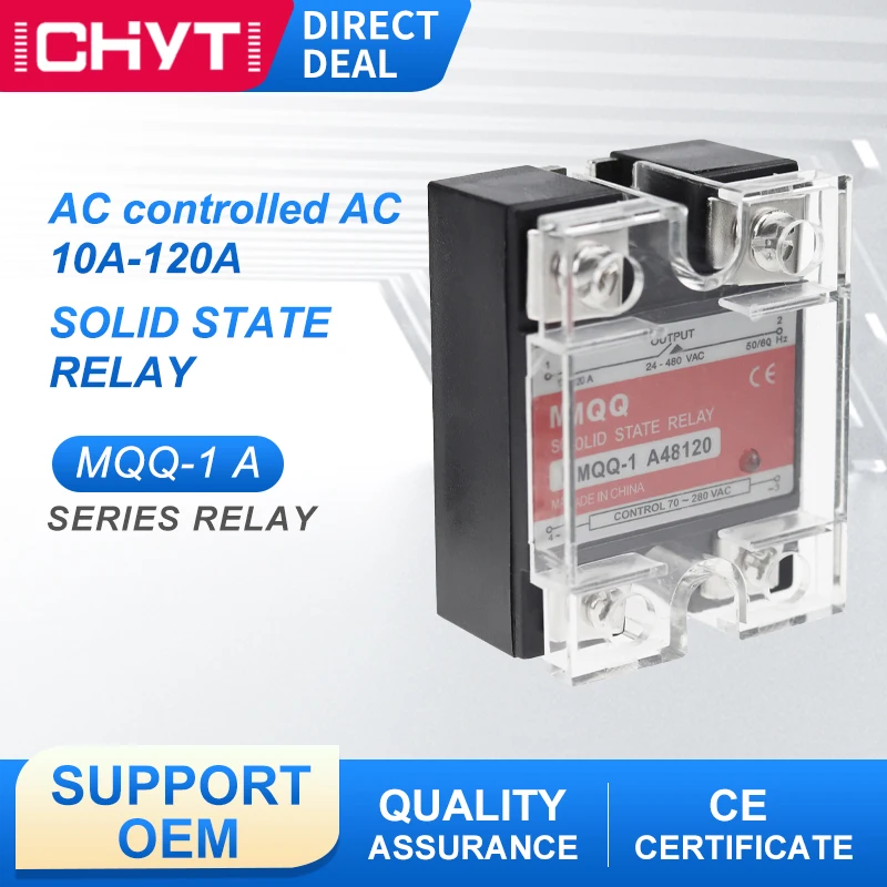 MQQ-10DA 25DA 40DA 60DA 80DA 100DA 120DA контроль постоянного тока AC SSR белый корпус Однофазное