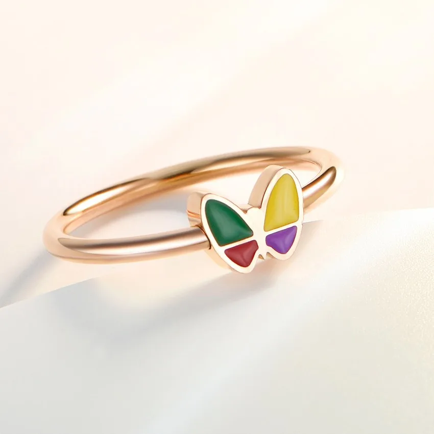 KNOCK Fashion к сожалению розовое золото для женщин и мужчин полированное кольцо