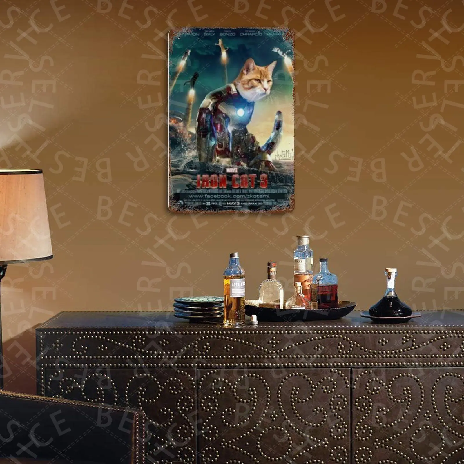 

Iron Cat Tin Signs Retro Plaque Home Decor Wall Sticker Iron Art Poster Plates 20x30cm