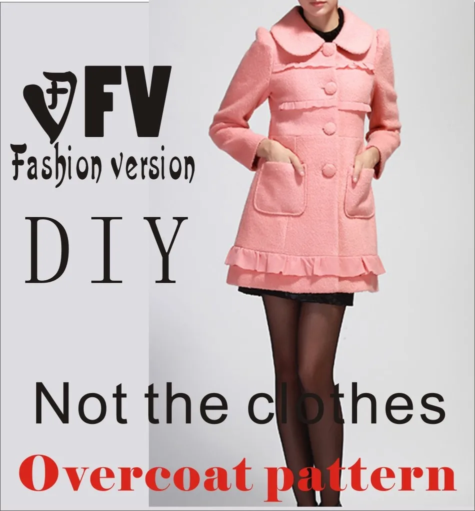 

Clothing DIY Overcoat Sewing Pattern Coat Sewing Template Cutting drawing BFY-30