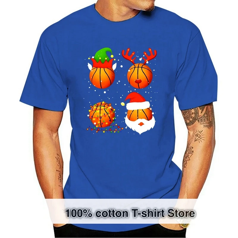 

Camiseta de baloncesto de manga corta para hombre y mujer camiseta Unisex con cuello redondo para festival de Navidad y la nieve
