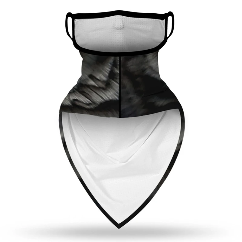 

Triangle Hanging Ear Bandana Outdoor Sunshade Neck Cover Breathable Dustproof Cycling Hiking Printed Half Face Mask Kids 21x29cm