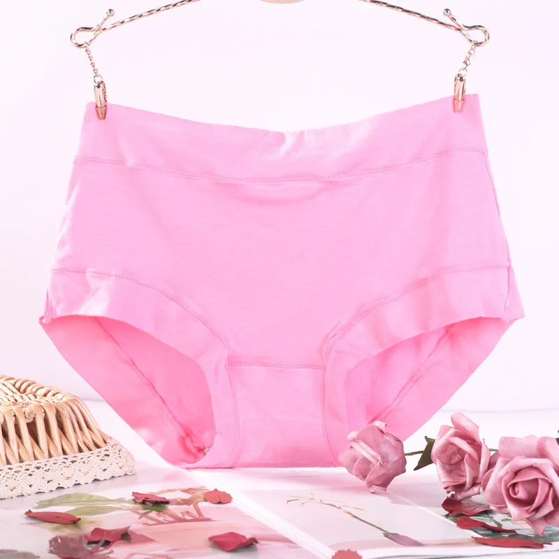 

Big Size Women's Panties Solid Color Mid Waist Breathable Underwear Cotton Female Panties Comfortable Lingerie Briefs Calcinha