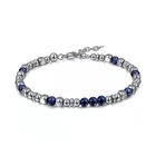 Runda мужской и женский браслет из бисера натуральный камень 17 + 5 см ювелирные изделия из нержавеющей стали ручной работы модные новые продукты