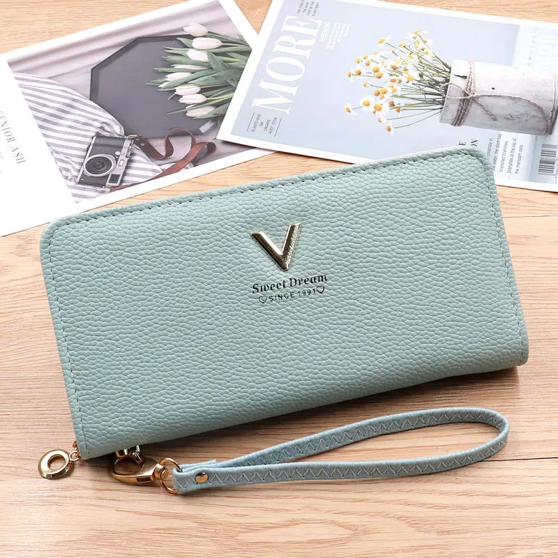 

100PCS Fashion Womens PU Leather Checkbook Wallet Cluth Organizer