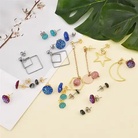 Серьги-гвоздики из нержавеющей стали SEVENWELL